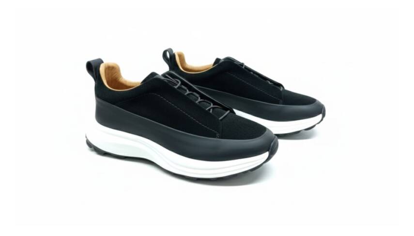 Solid Deri Casual Ayakkabı - 2