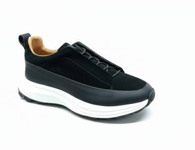 Solid Deri Casual Ayakkabı - 1